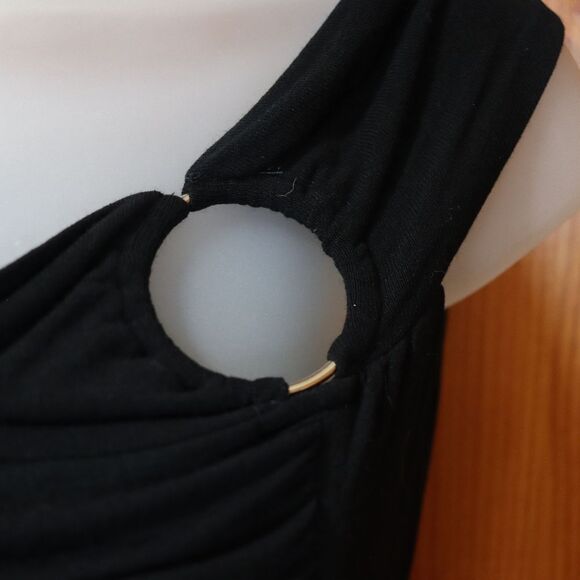 Arden B Black Rouched Going Out Top Blouse Y2K NWT LG - Picture 6 of 12